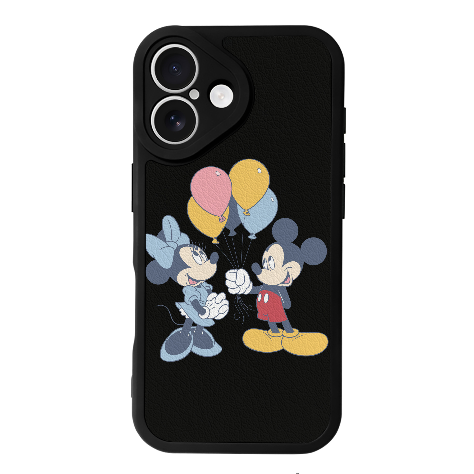 （画像用） ミッキーマウス Mickey Mouse 【iPhone 16シリーズ対応】シリコンスマホケース（レザー調） 材質：シリコン